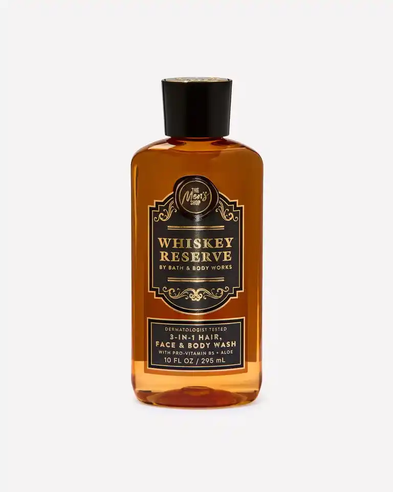 Whiskey Reserve - Gel de ducha 3 en 1 para cabello, rostro y cuerpo
